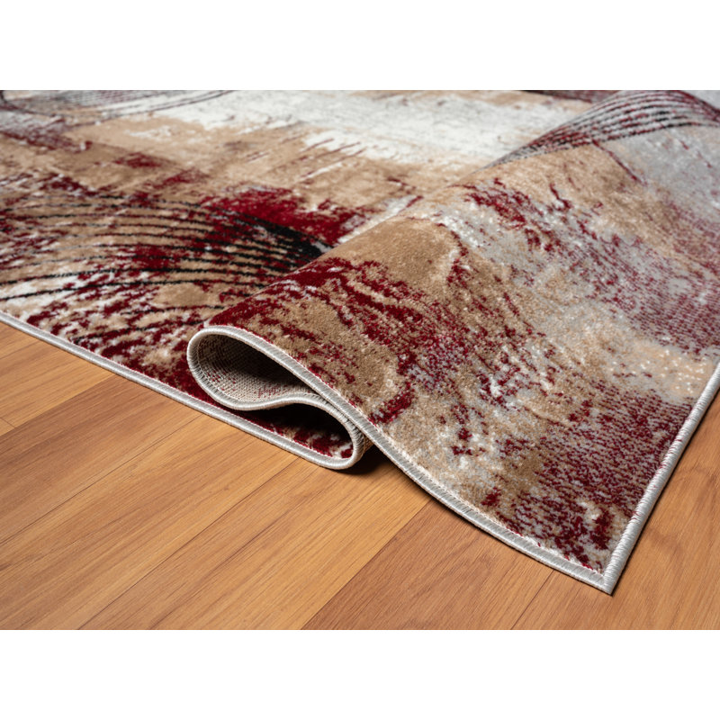 Vladya Abstract design Area Rug, Rectangle 2' x 3'3"