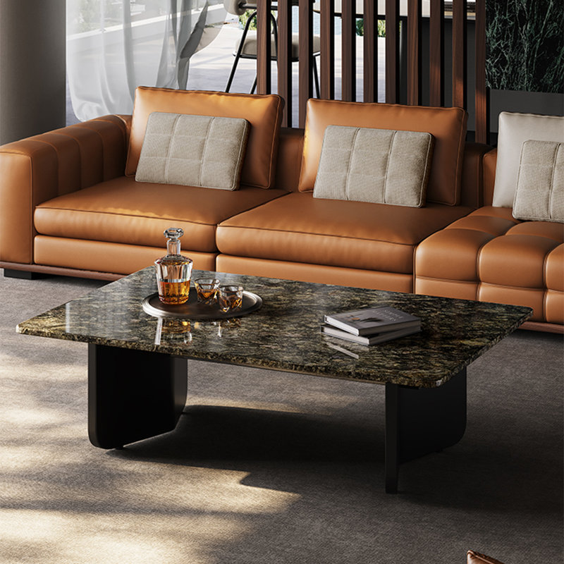 Luxury-Style Rectangular Marble Coffee Table