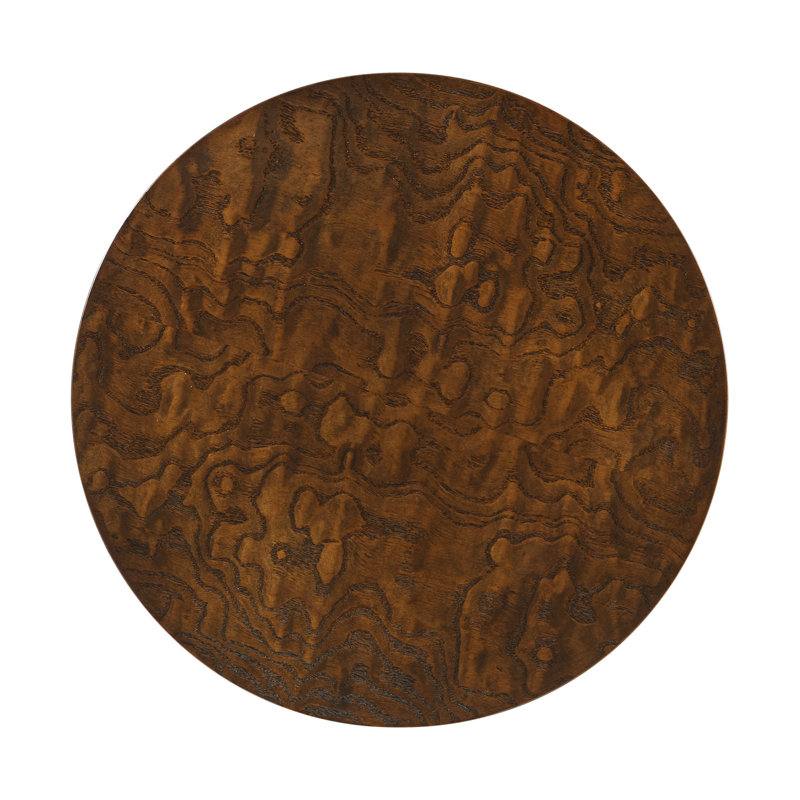 Kesden End Table, Pyramid Brown Top/Satin Brass Base