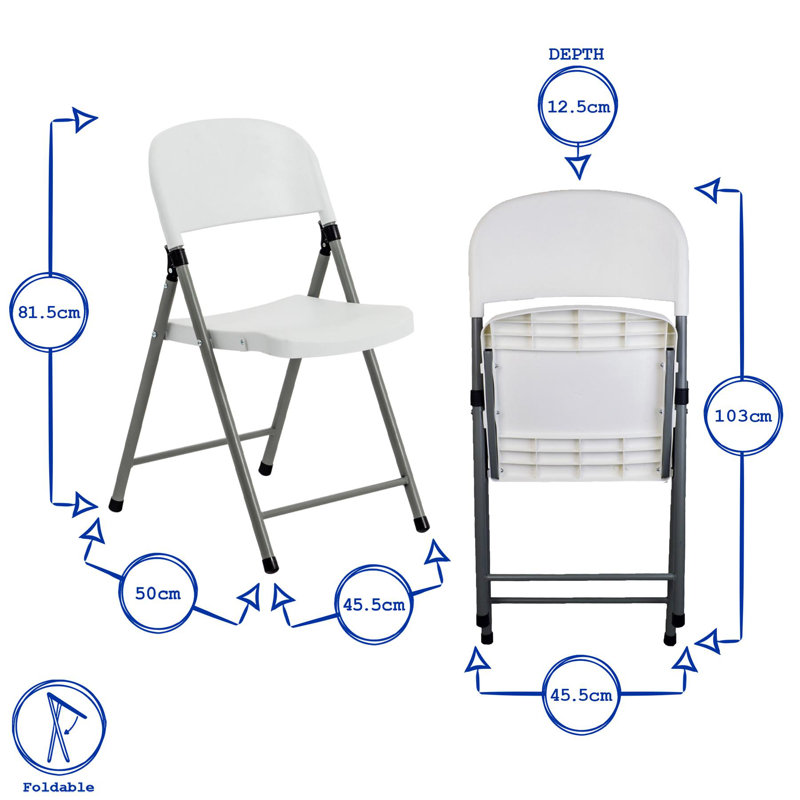 180cm Rectangular Folding Table with 6 Chairs, Black