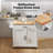 Kitchen Island Cart With Solid Wood Top, 35.4" Width Mobile Carts With Storage Cabinet, Rolling Kitchen Table With Spice Rack, Towel Rack, Drop Leaf And Drawer, Portable Islands On Wheels, White-129490250