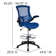 Mid-Back Mesh Ergonomic Drafting Chair with Adjustable Foot Ring and Flip-Up Arms