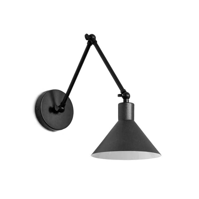 Quade Swing Arm Sconce, Black