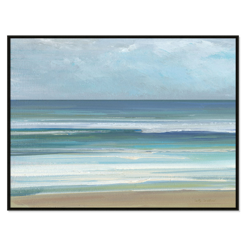 «Gentle Waves I» par Sally Swatland, Espresso, H 37,5 po x l 49,5 po