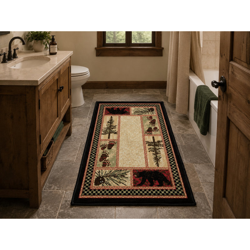 Tapis géométrique beige / noir Seagle, Rectangle 2 pi x 3 pi