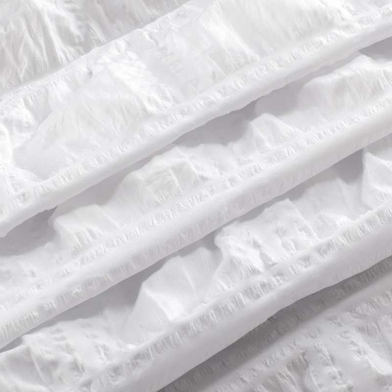 Rideau de douche simple Elitha, Blanc