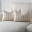 Housse de coussin lombaire en coton thaïlandais crème tissée à la main, accessoire décoratif-121002543-121002545