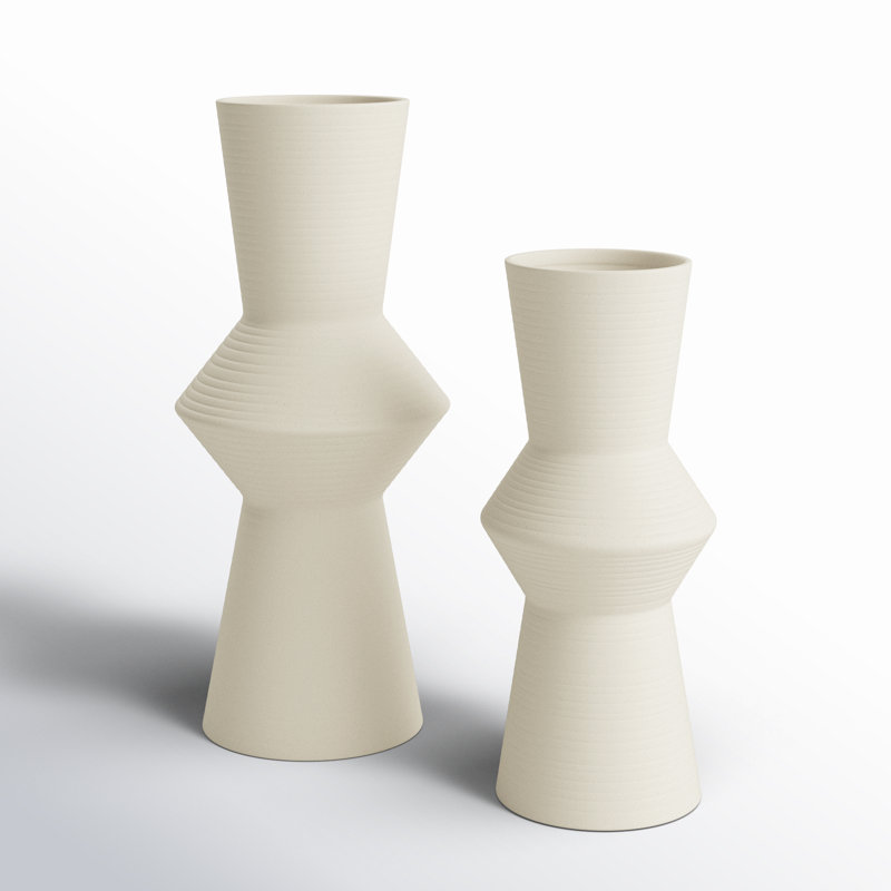 Tierre Ceramic Table Vase, White