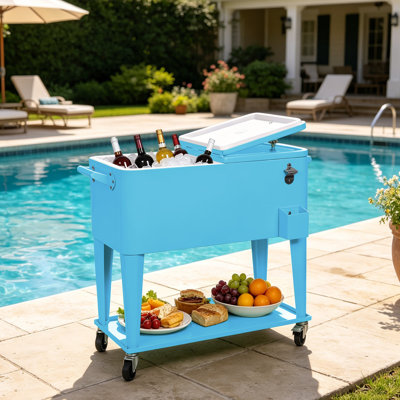 MeetingHome 80 Quarts Ice Chest with wheels