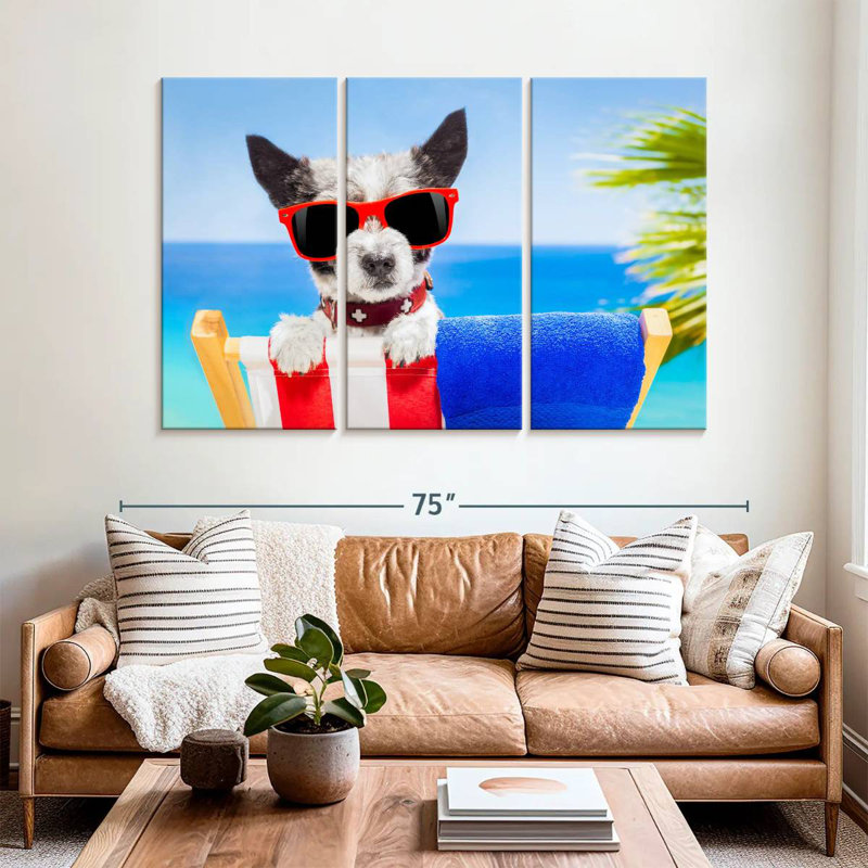 Ketti Beach Chic Dog, H 42 po x l 65 po