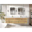 Meuble-lavabo double 84 po avec plateau en quartz Sonoma