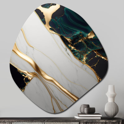 Brentford - Abstract Marble Nebula Shape Assymterical Metal Wall Art