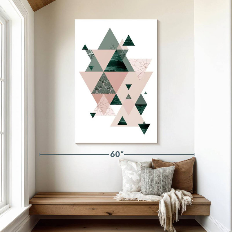 Avery Evergreen Blush Geo II, H 48 po x l 32 po