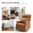 Elimelec Genuine Leather Manual Swivel Recliner-1899410572