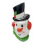 Décoration murale ou cimier de sapin bonhomme de neige pré-illuminé DEL de 48 cm (19 po) de Fraser Hill Farm, moulé par soufflage.