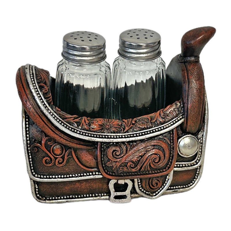 Ensemble de porte-shaker en polyrésine pour cuir