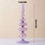 Vase en verre pour centre de table moderne et élégant porte-bougie de mariage mariage décoration de pendaison de crémaillère base rayée mauve-639950717