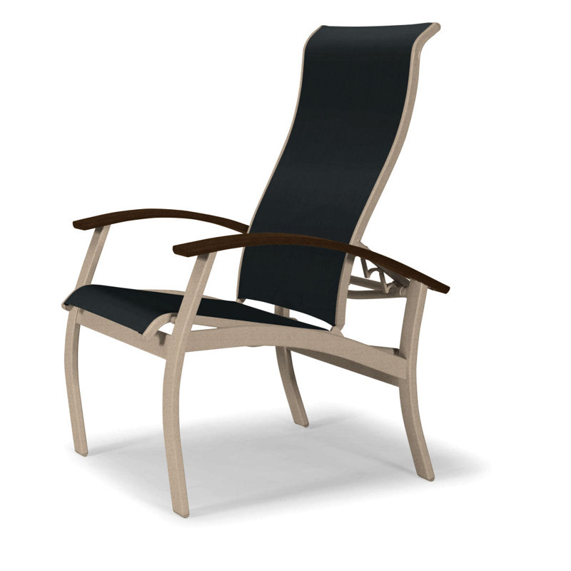 Chaise de patio Askar, Noir 5D Sunbrella®, Kona, Désert texturé