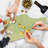 Ambesonne Citrus Tempered Glass Cutting Board Lemons and Oranges Pattern Yellow Green Multicolor