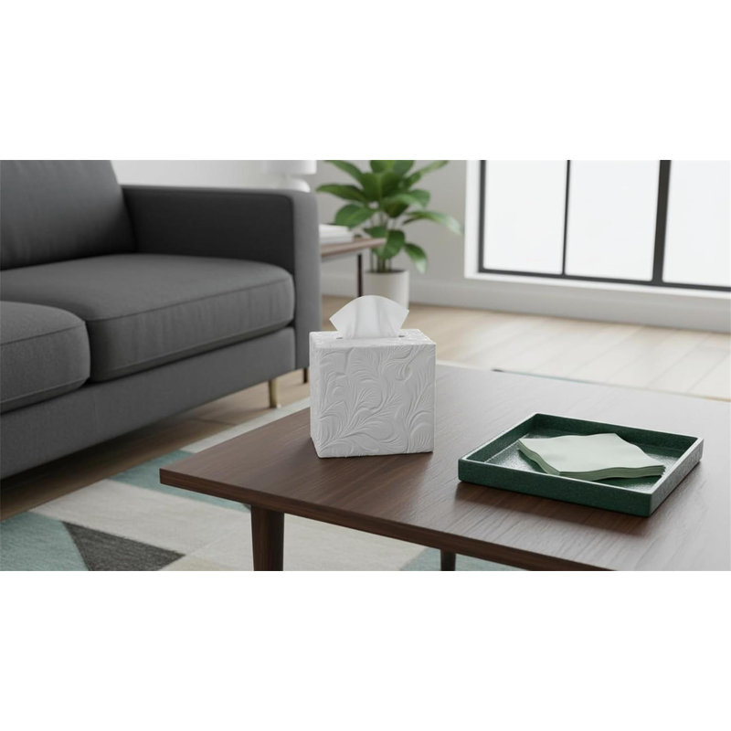 Square tissue box cover