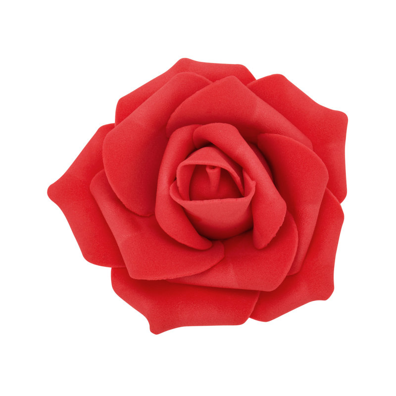 Roses mousse, Rouge, H 2 po x l 2 po x P 2 po
