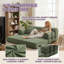 Canapé-lit convertible 4-en-1 peu encombrant avec coussin cylindrique moelleux et mousse de qualité supérieure - Canapé pliant en boîte pour les petits espaces-1213175080