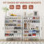 Armoire de rangement à chaussures blanche à 6 niveaux pour vestibule - Organisateur de ferme avec portes moulées en forme de V, 4 tablettes réglables, pieds en métal robustes - Couleur: blanc