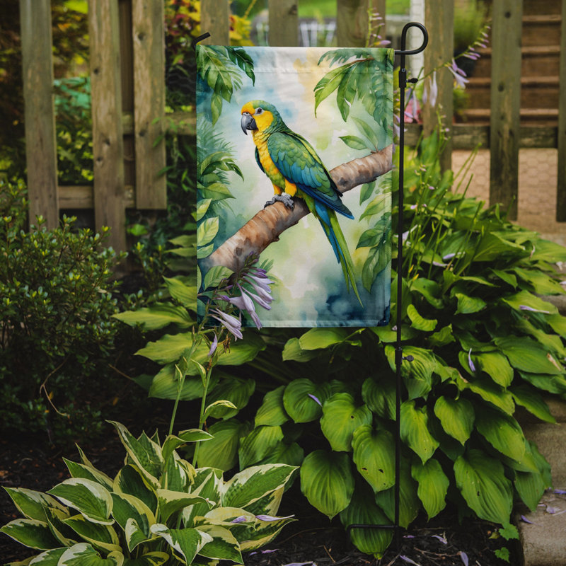Drapeau de jardin, Perroquet Amazone jaune