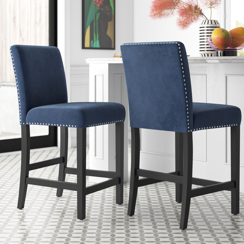 Cadagan 24.5'' Counter Stool, Blue