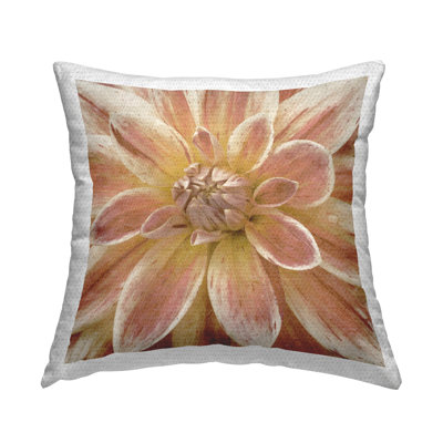 Ombre Flower Petals Outdoor Printed Pillow by Alonzo Saunders
