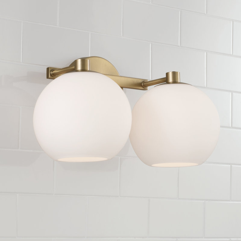Ansley 2 - Light Dimmable Vanity Light, Aged Brass