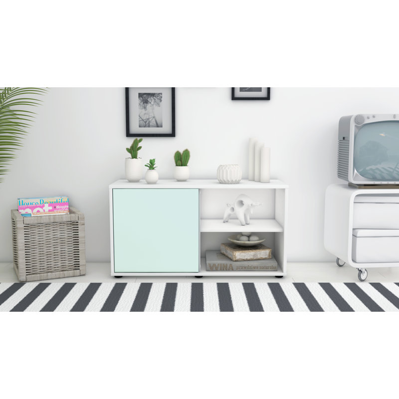 Jaren 91.8cm W Chest of Drawers, White/Light blue