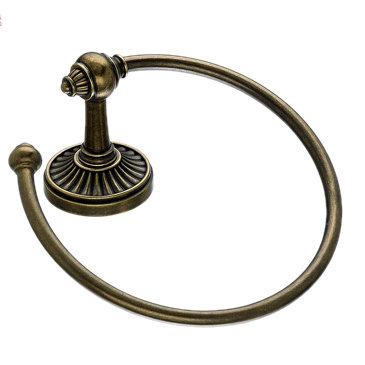 Tuscany Bath Towel Ring, German Bronze