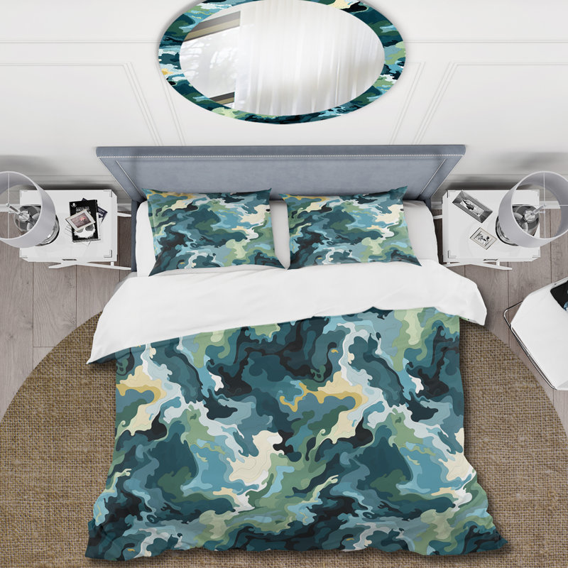 Nomadic Patterns - Camouflage Duvet Cover Set - Microfiber Polyester, King Duvet Cover + 2 King Shams