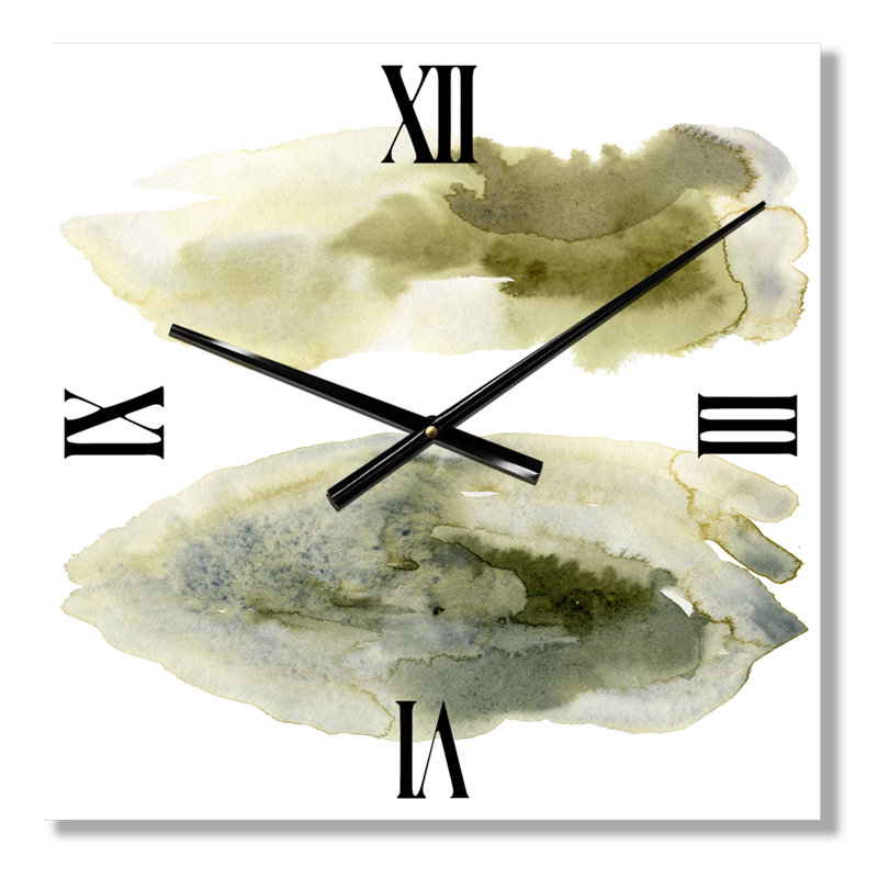 Horloge murale abstrait nuages I, Très grand