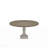 59" Round White And Gray Dining Table
