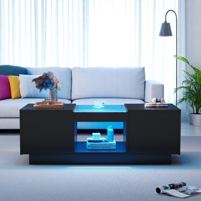 Pedestal Coffee Table with Storage