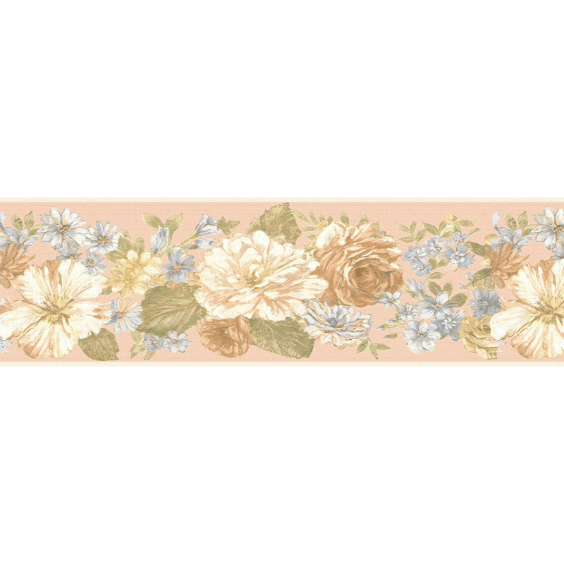 Bordure de papier peint à peindre Flowers on Vine L 15 pi x l 7 po