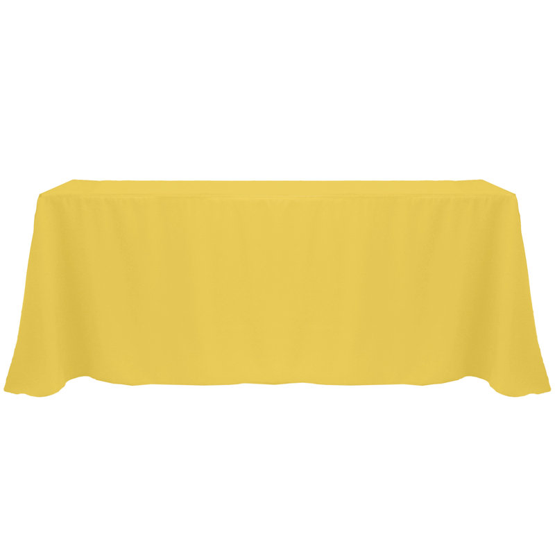 Solee Solid Color Tablecloth, 108" x 132", Goldenrod, 3