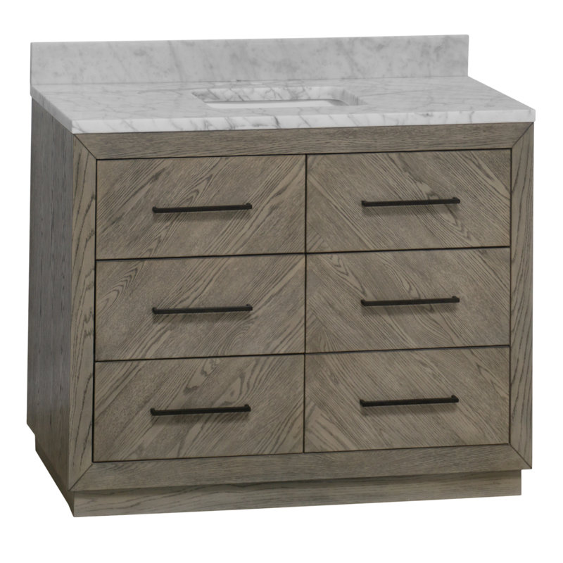 Ensemble de meuble-lavabo simple 48 po Rumalda, Chêne gris