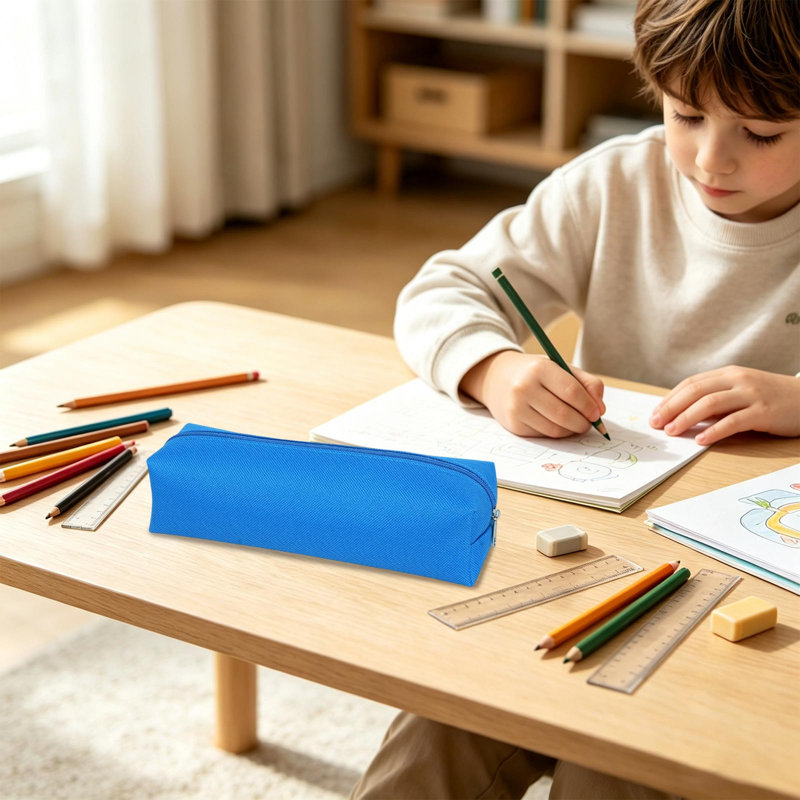 Trousse à crayons grande capacité en tissu Oxford imperméable et résistant à l'usure, idéal pour l'école, le bureau et les voyages.