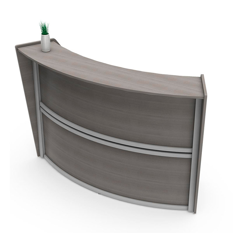 Bureau de coin de réception, Bois de frêne, 45"H x 69.5"W x 27"D