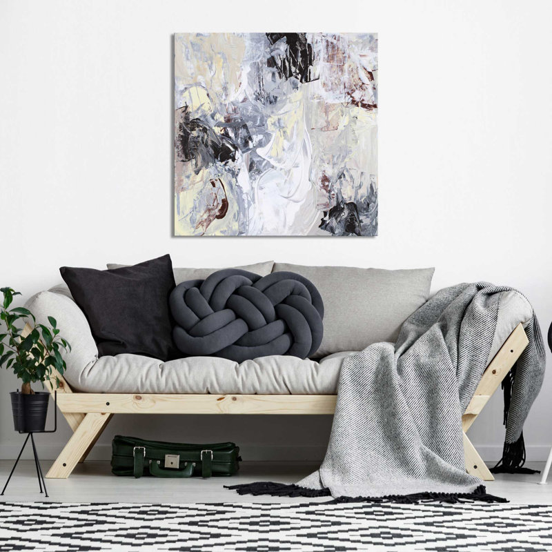« past, present, future », reproduction de peinture à l’acrylique sur toile, H 18" x l 18" x P 1"