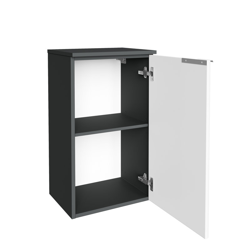 Kara Bathroom Cabinet, White/Anthracite, Door hinge: Right