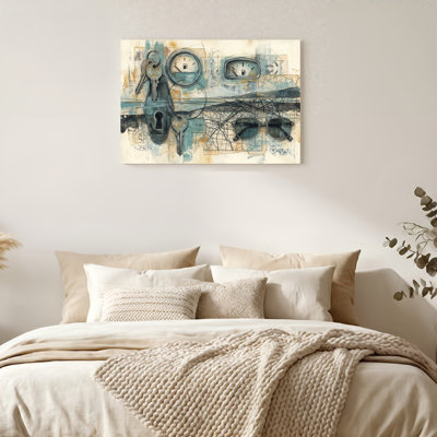 «Gallery Wrap», art mural sur toile pour le salon, la chambre à coucher, le bureau ou le vestibule - décoration murale décorative avec collage abstrait