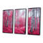 Pink Birch Trees Forest Path Panorama II - Forest Wall Art Set-107200430-107200422