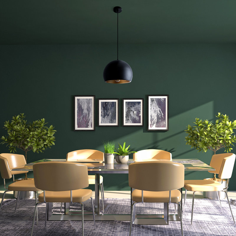 Dome pendant light 1-light Jennifer, Black
