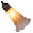 19" Wide Amber/Purple Tiffany Pond Lily 4 Light Fan Light-1487045182