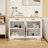 Style Buffet Cabinet White - 2 Drawers, 4 Doors. Versatile For Dining Room. , Painted. Stable Construction Sideboard Entryway. Spacious Storage,