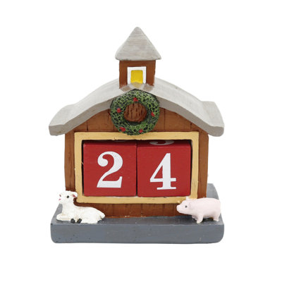 Christmas Resin Barn Countdown Advent Calendar